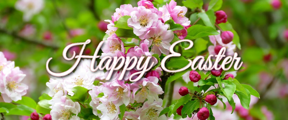 Pink and Green Dogwood Happy Easter