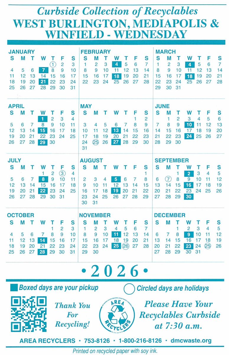 2026 Recycling Calendar