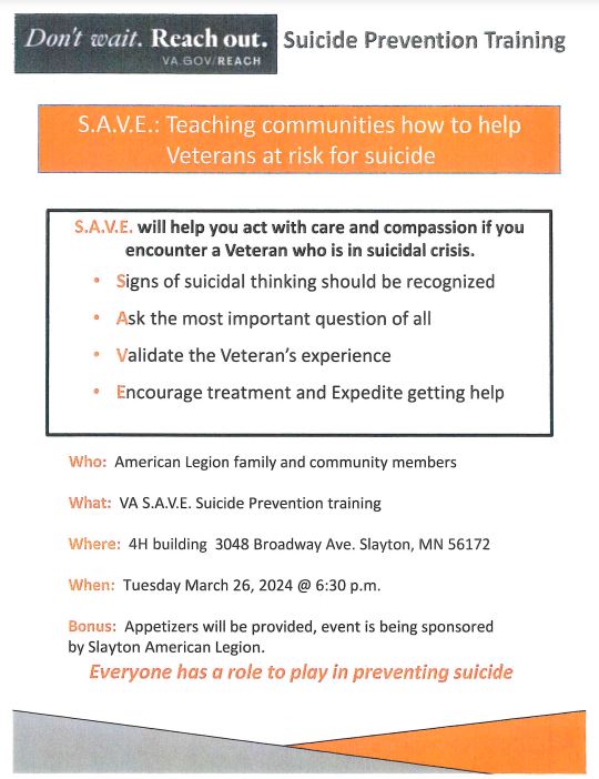 Calendar of Events City of Fulda Minnesota