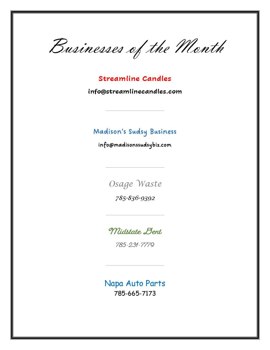 Business of month