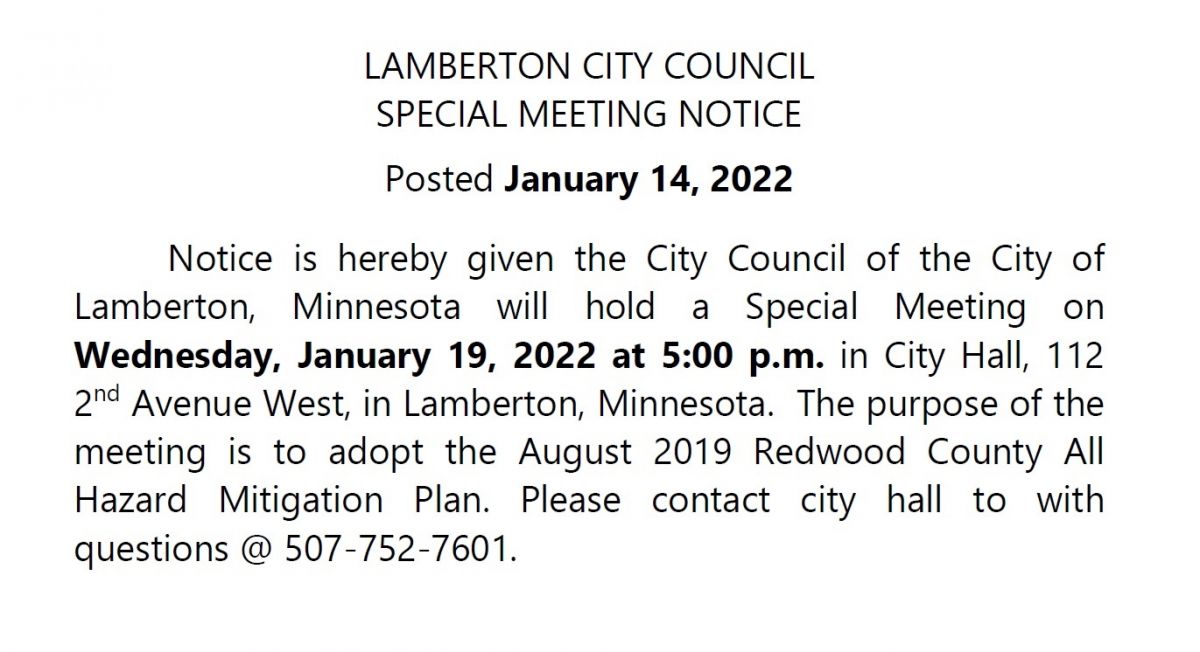Home City of Lamberton Minnesota