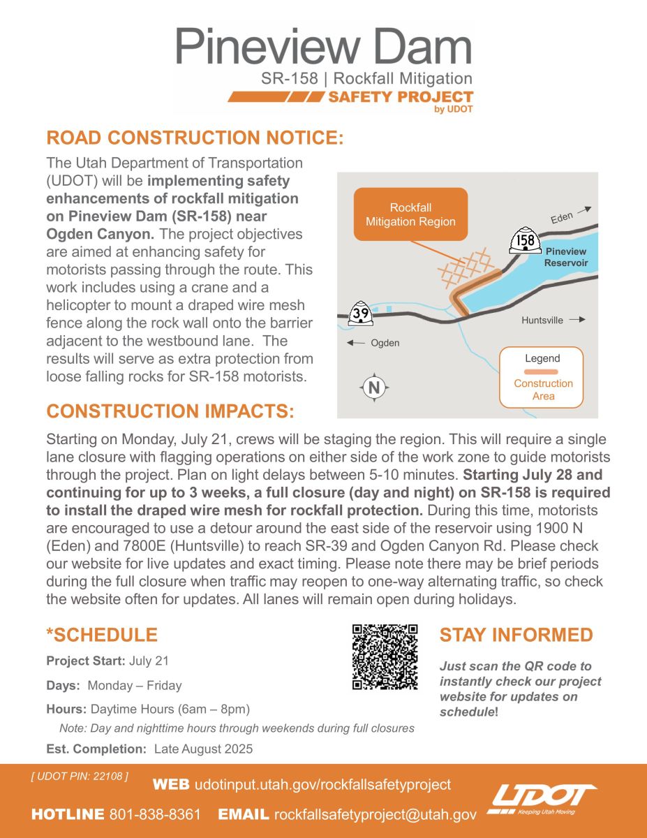 Road Closure flyer SR 158