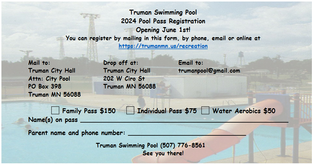 Pool Pass Registration