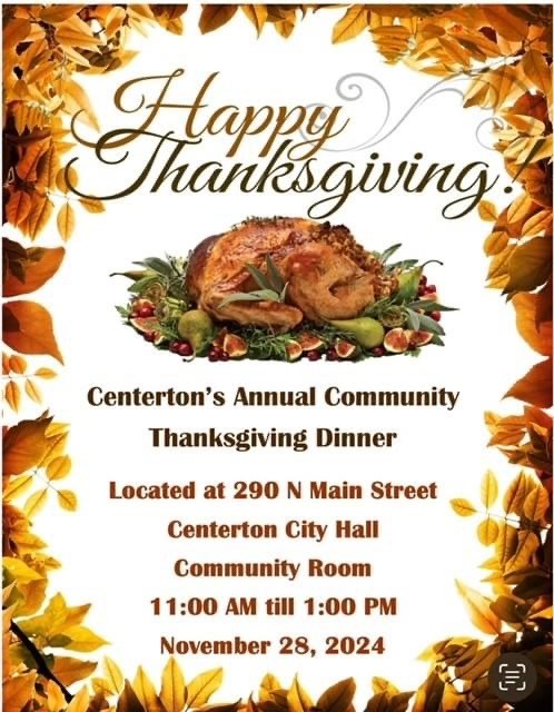 Community Thanksgiving Dinner Flyer