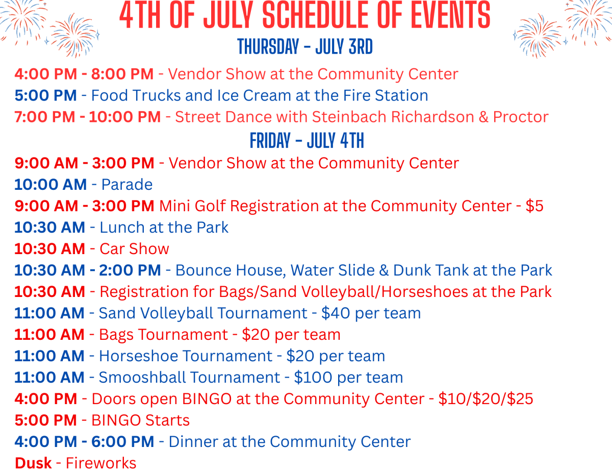 Schedule of Events