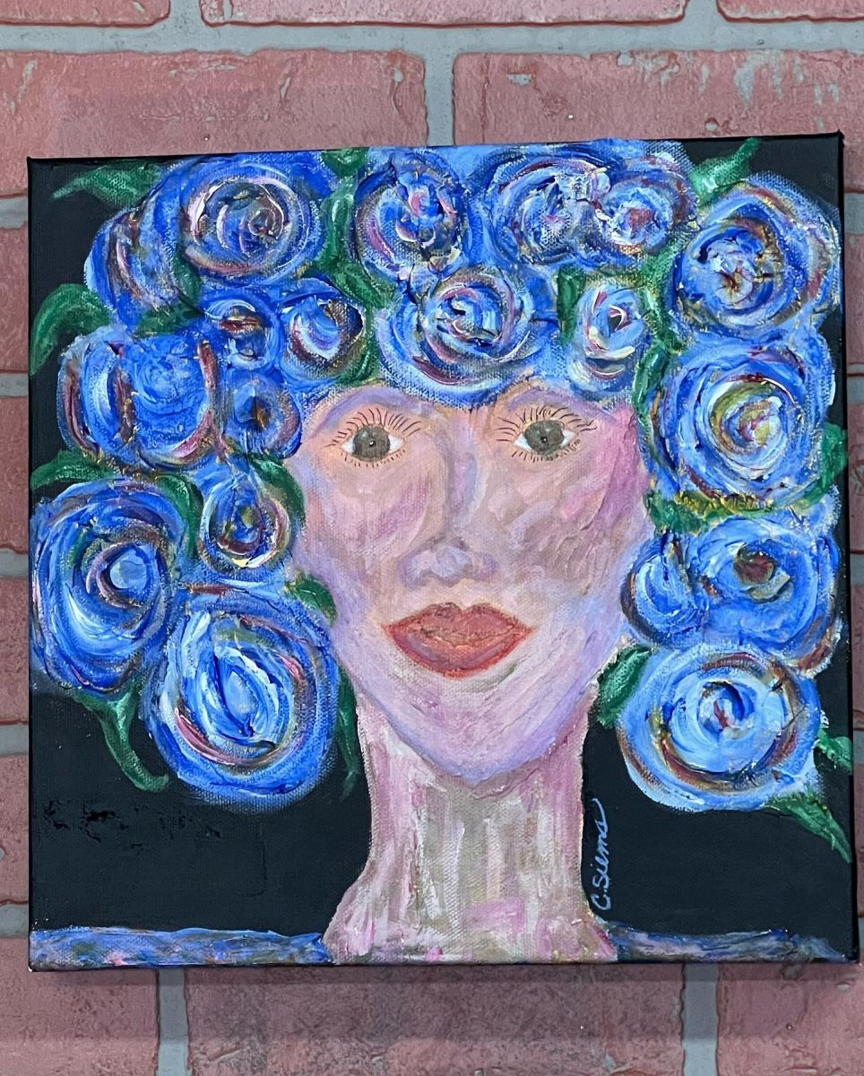 Attic to Art Lady with Blue Curls