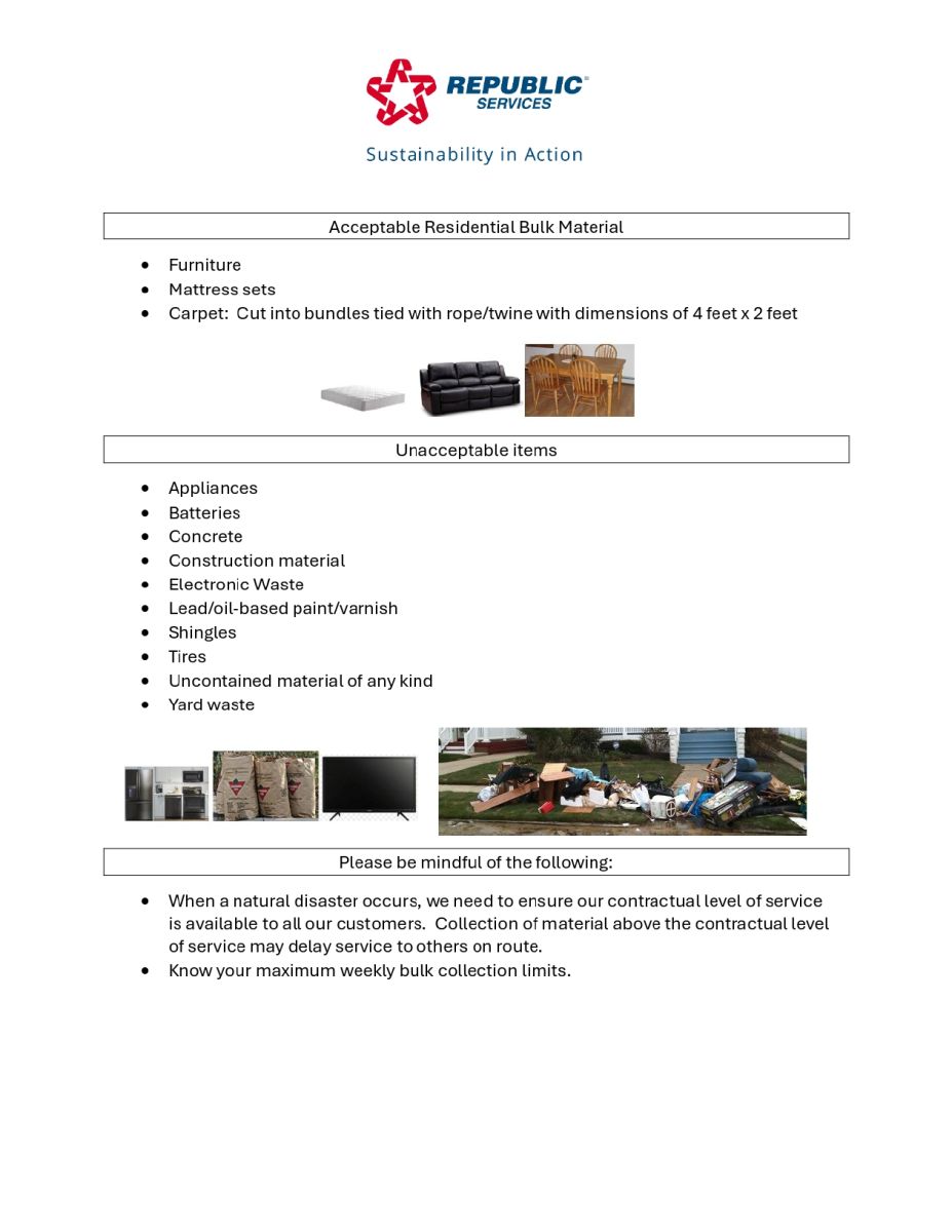 Bulk Waste Guidelines 