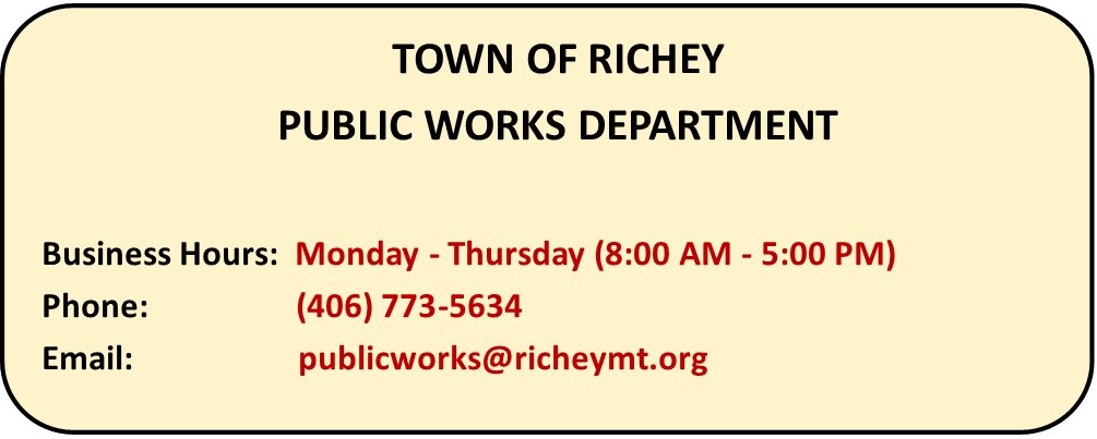 Public Works Contact Info