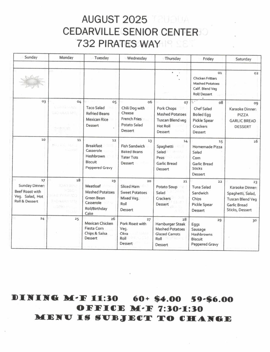 august 2025 menu 