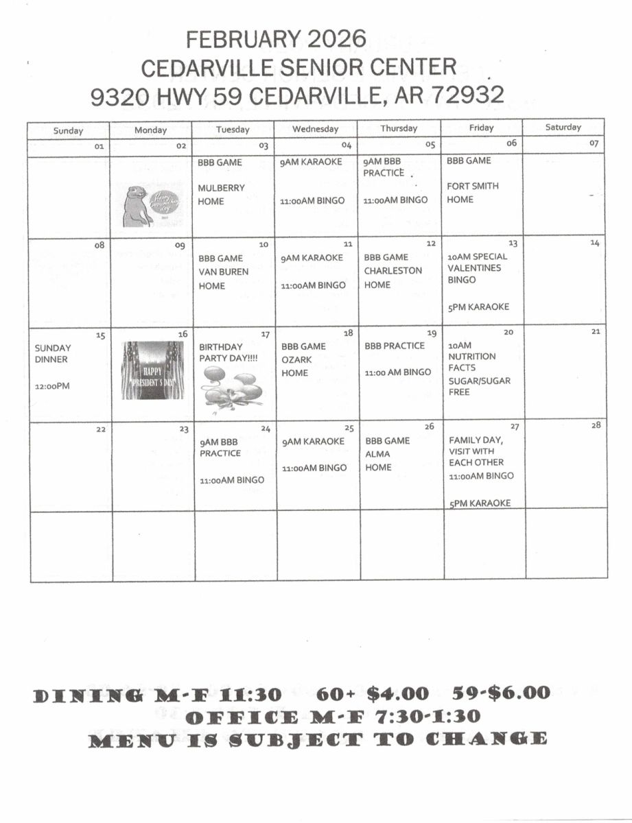 February 2026 Senior Center Activities