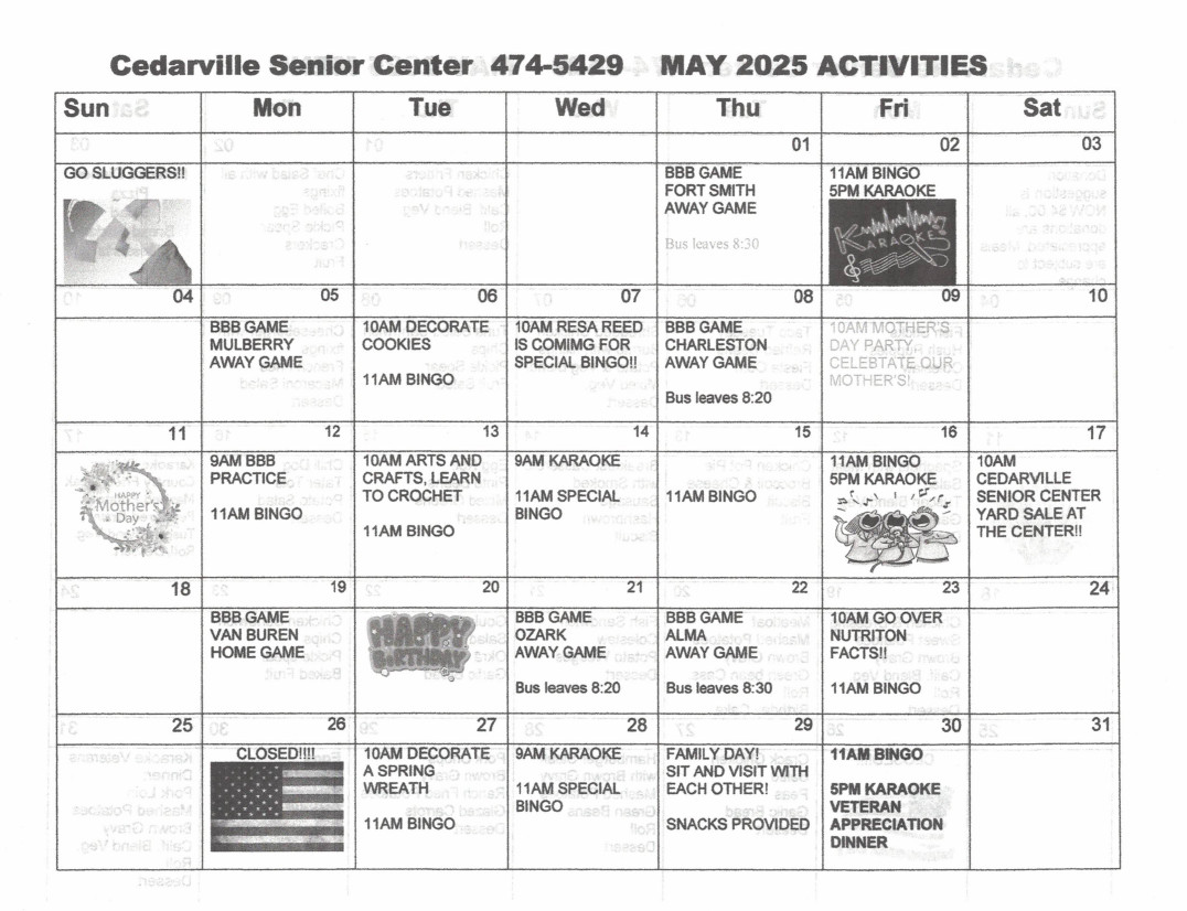 May 2025 Senior Citizens Activities