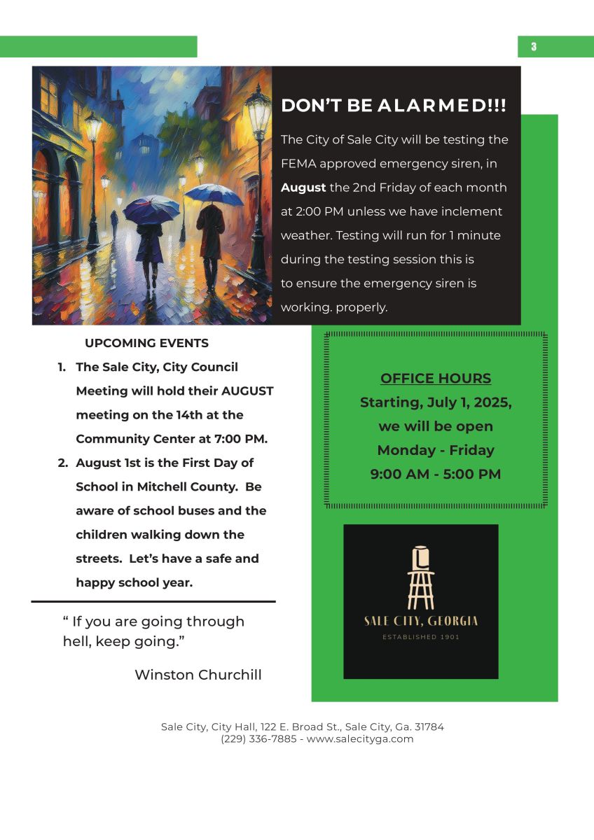 August newsletter