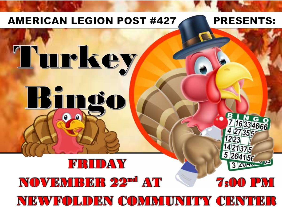 Turkey Bingo is November 22!