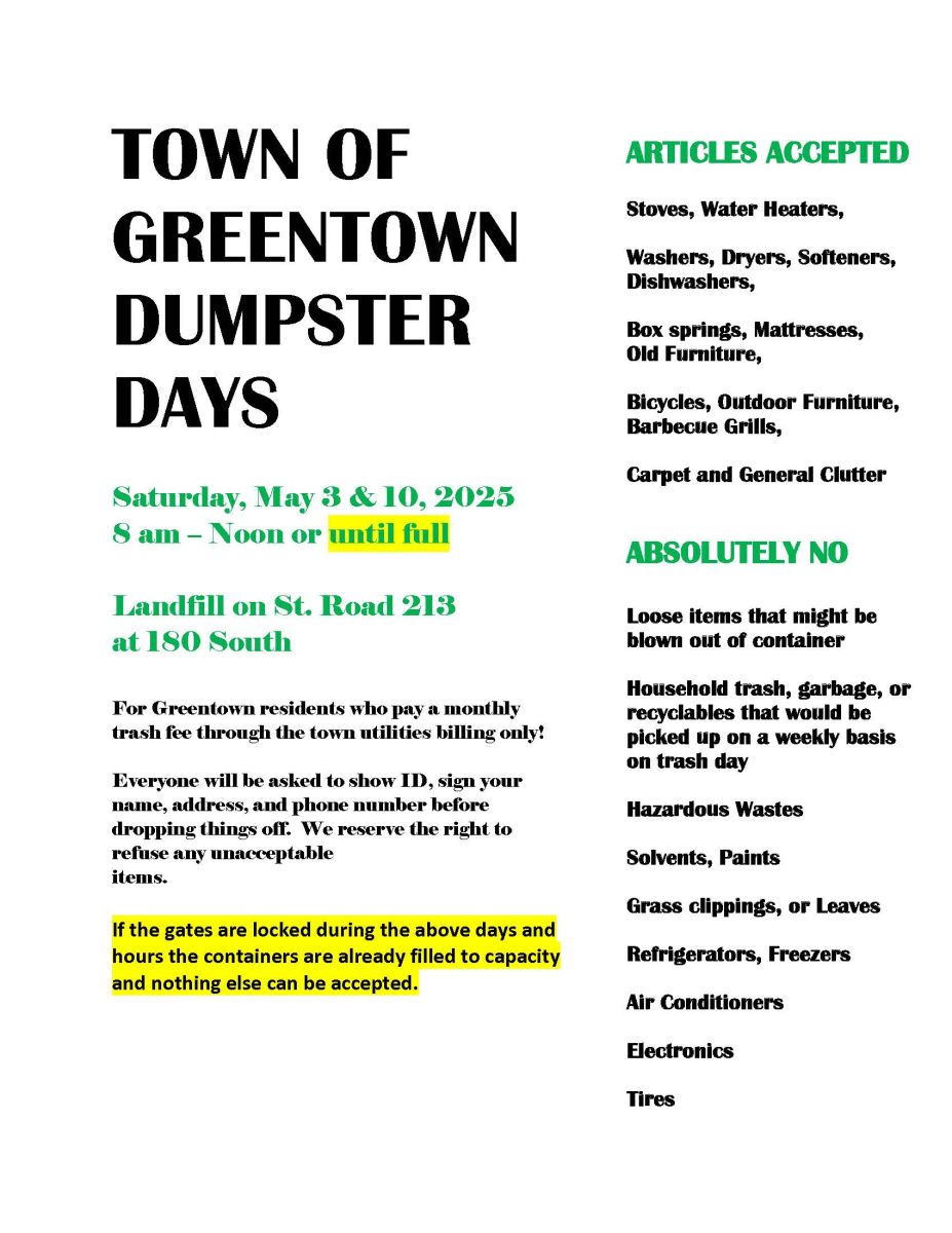 2025 Spring Dumpster Days