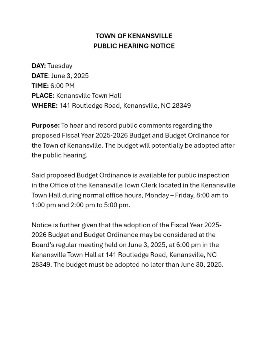 PUBLIC HEARING NOTICE