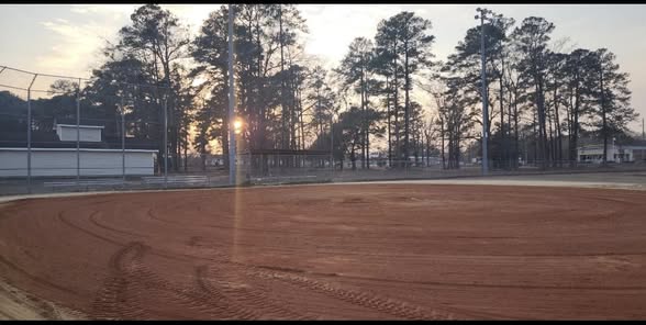 Fresh clay on ballfield