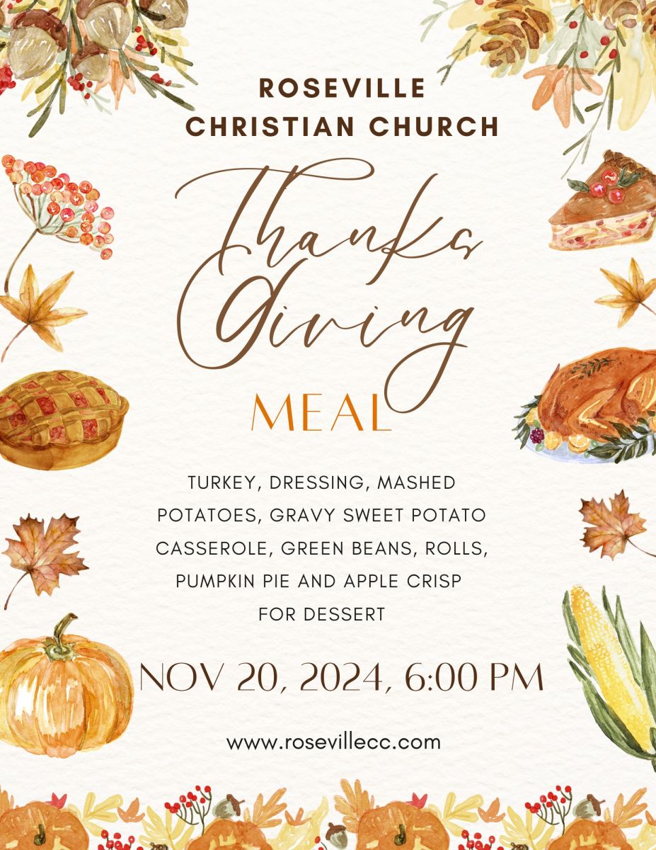 Roseville Christian Church Thanksgiving Meal