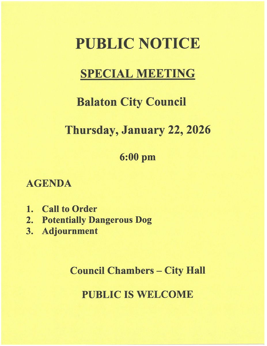 Special Meeting 1.22.26